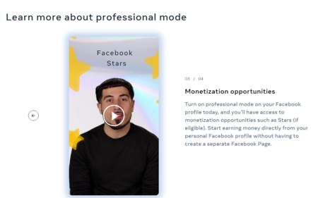 facebook personal profile goes professional