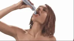 Woman Eating Toothpaste