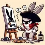 anarchist or freelancer painter bunny