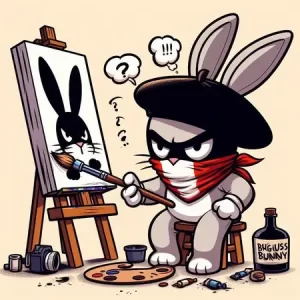 anarchist or freelancer painter bunny